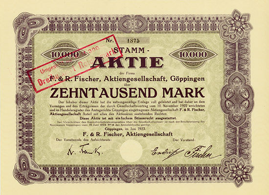F. & R. Fischer, AG