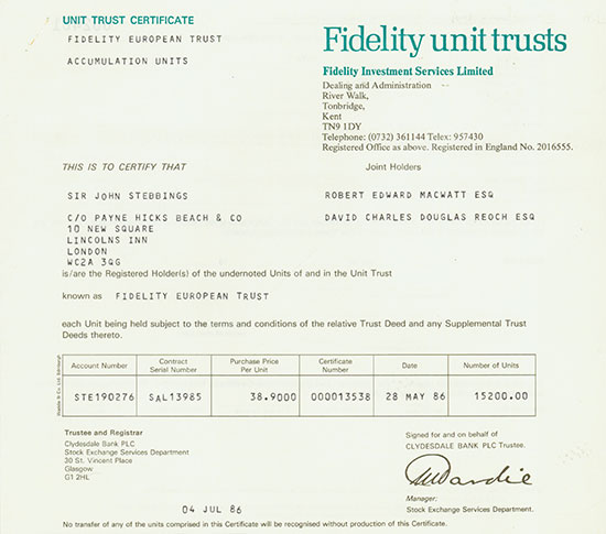 Fidelity Investment Services Limited