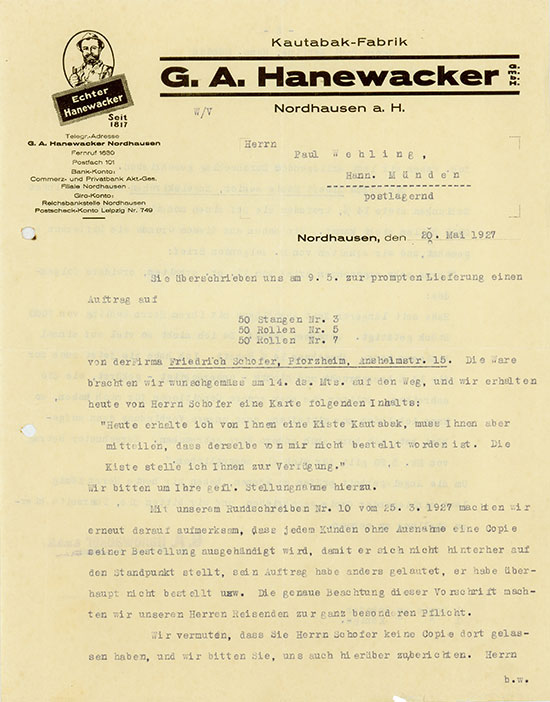 G. A. Hanewacker GmbH, Kautabak-Fabrik 