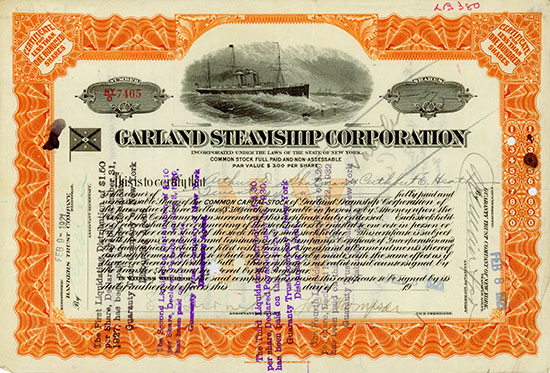 Garland Steamship Corporation [2 Stück]