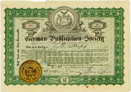 German Publication Society [2 Stück]