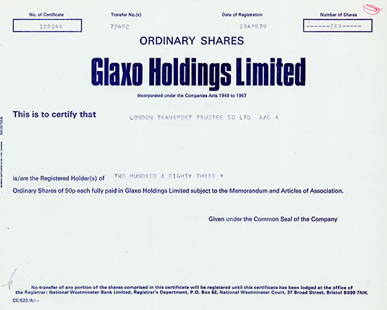 Glaxo Holdings Limited