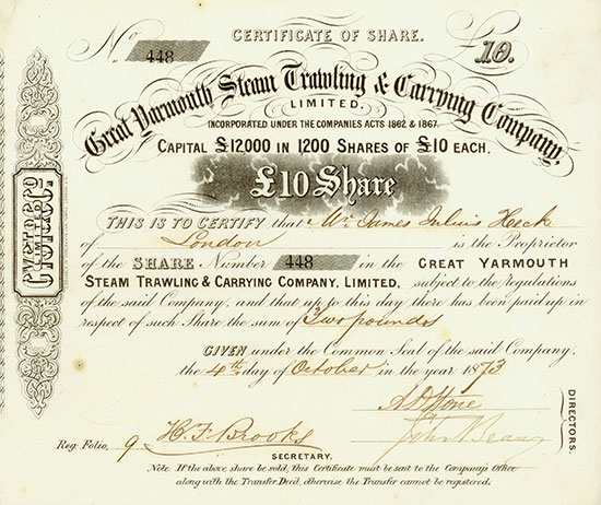 Great Yarmouth Steam Trawling & Carrying Company, Limited