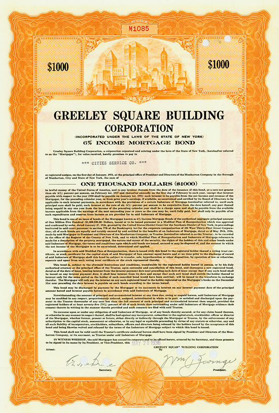 Greeley Square Building Corporation