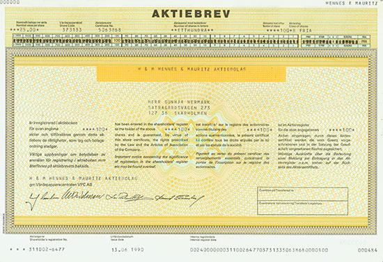 H & M Hennes & Mauritz Aktiebolag