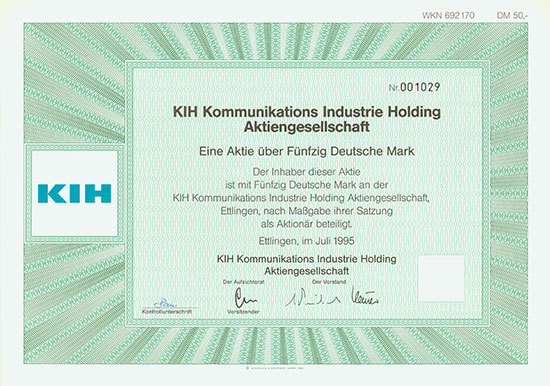 KIH Kommunikations Industrie Holding AG