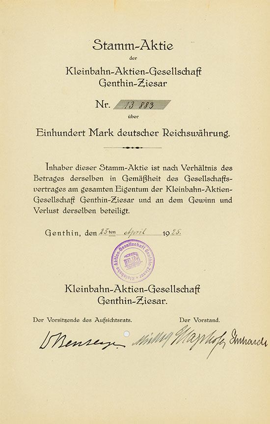 Kleinbahn-Aktien-Gesellschaft Genthin-Ziesar