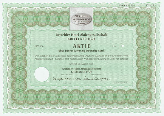 Krefelder Hotel Aktiengesellschaft Krefelder Hof