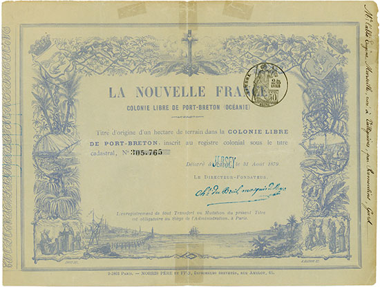 La Nouvelle France Colonie Libre de Port-Breton (Océanie)