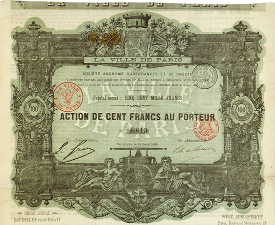 La Ville de Paris - Société Anonyme d'Assurances et de Crédit