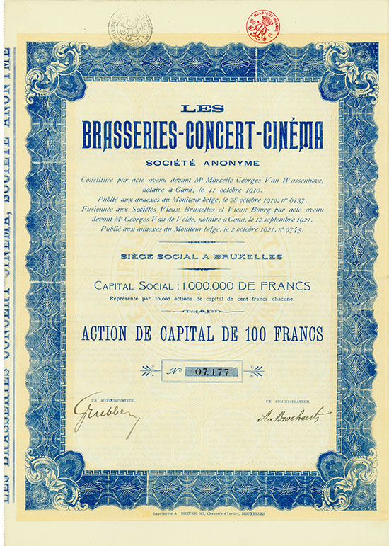 Les Brasseries-Concert-Cinéma Société Anonyme