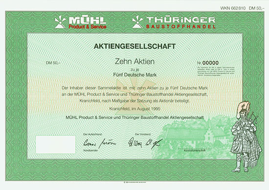 Mühl Product & Service und Thüringer Baustoffhandel AG