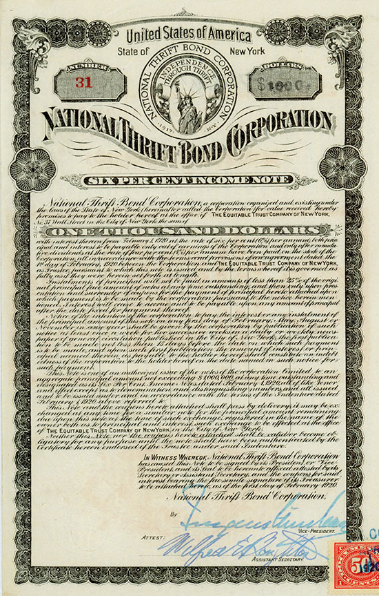 National Thrift Bond Corporation