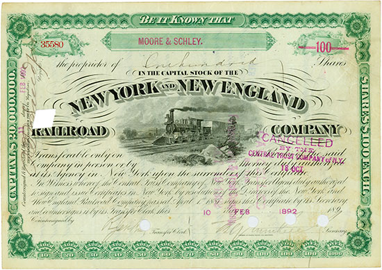 New York and New England Railroad Company