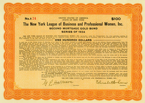 New York League of Business and Professional Women, Inc. [2 Stück]