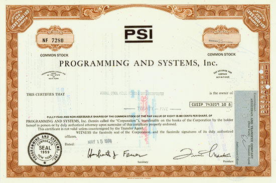 Programming and Systems, Inc.