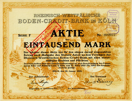 Rheinisch-Westfälische Boden-Credit-Bank in Köln