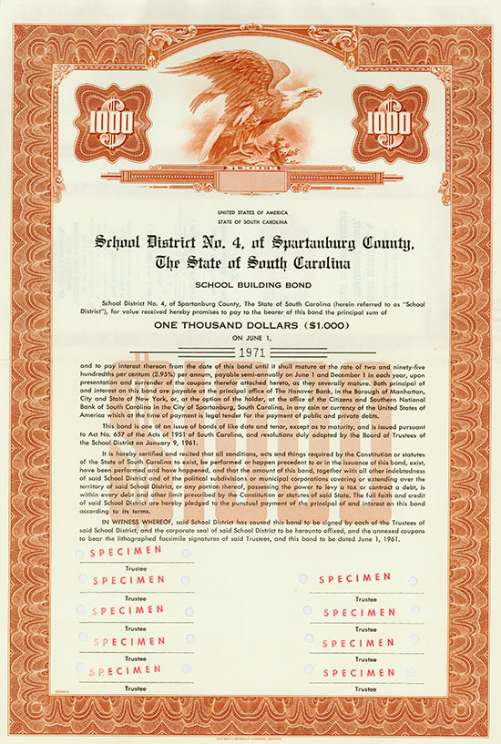 School District No. 4, of Spartanburg County, The State of South Carolina