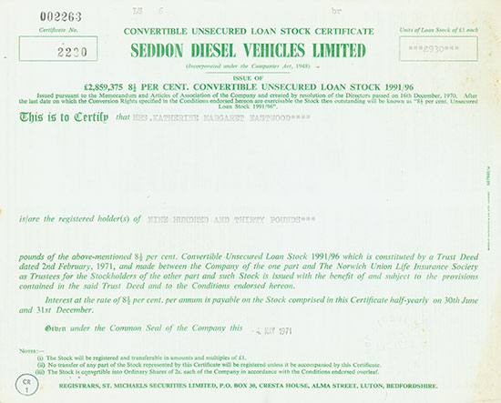 Seddon Diesel Vehicles Limited