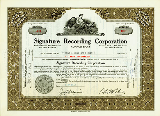Signature Recording Corporation