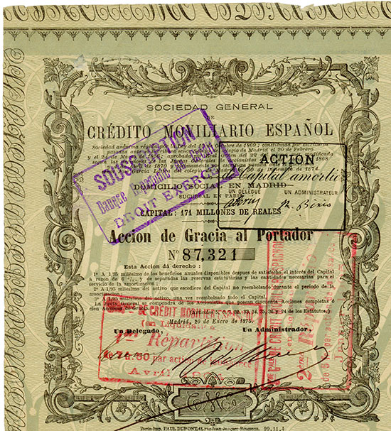 Sociedad General de Crédito Moviliario Español / Société Générale de Crédit Mobilier Espagnol