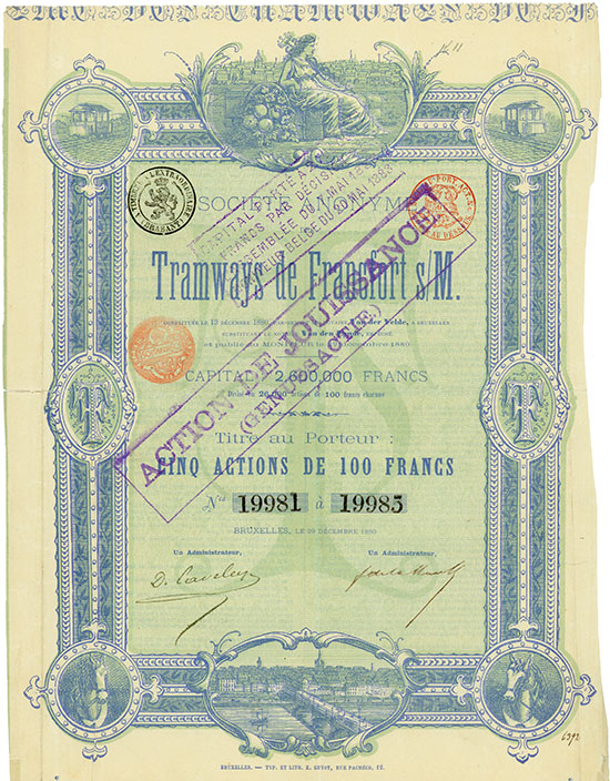 Société Anonyme des Tramways de Francfort s/M.