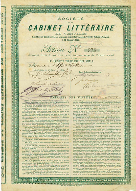 Société du Cabinet Littéraire de Verviers