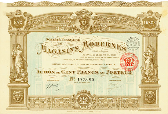 Société Francaise de Magasins Modernes Société Anonyme