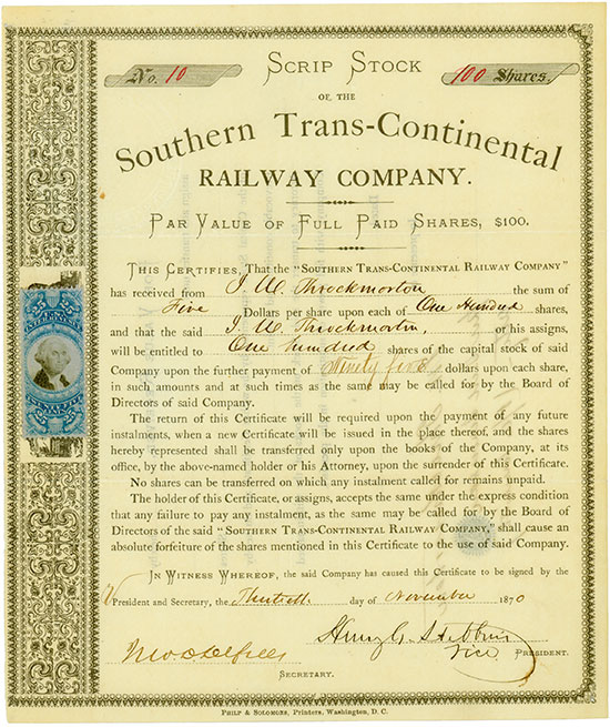 Southern Trans-Continental Railway Company