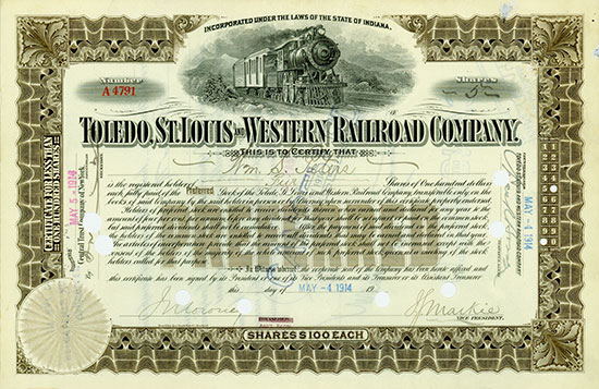 Toledo, St. Louis and Western Railroad Company