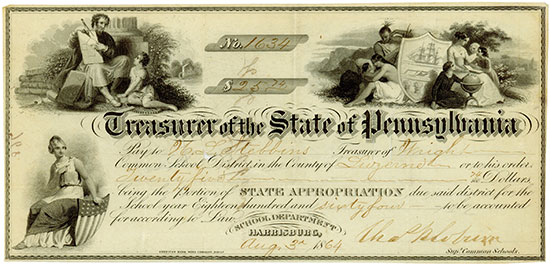 Treasurer of the State of Pennsylvania - School Department Harrisburg