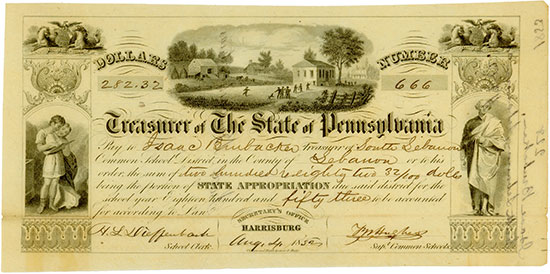 Treasurer of the State of Pennsylvania - School Department Harrisburg