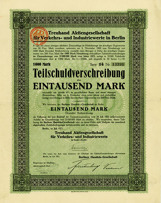 Treuhand Aktiengesellschaft für Verkehrs- und Industriewerte