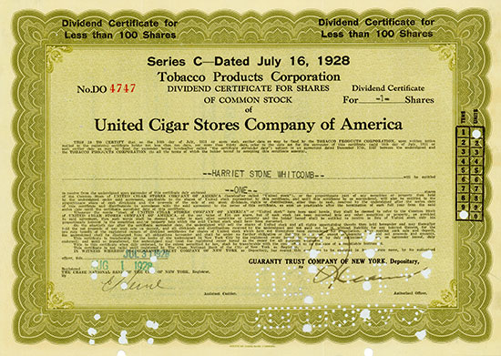Tobacco Products Corporation (United Cigar Stores Company of America)