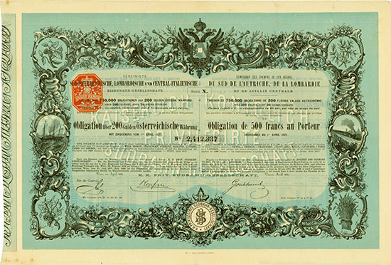 Vereinigte Südösterreichische, Lombardische und Central-Italienische Eisenbahn-Gesellschaft / K. k. priv. Südbahn-Gesellschaft