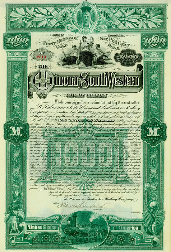 Winona and Southwestern Railway Company