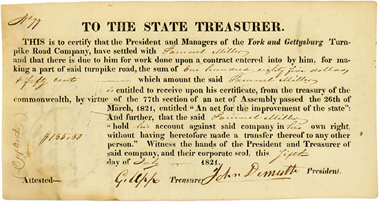 York and Gettysburg Turnpike Road