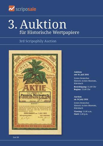 Cover Auktionskatalog 3. Auktion