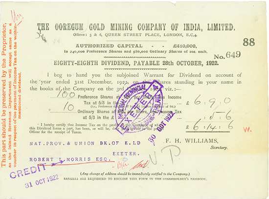 Ooregum Gold Mining Company of India, Limited