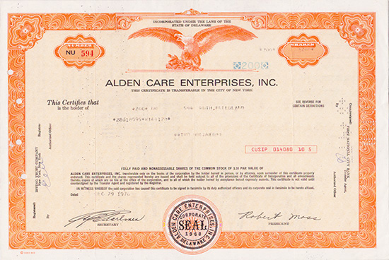 Alden Care Enterprises, Inc.