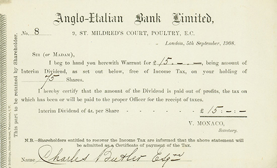 Anglo-Italian Bank Limited