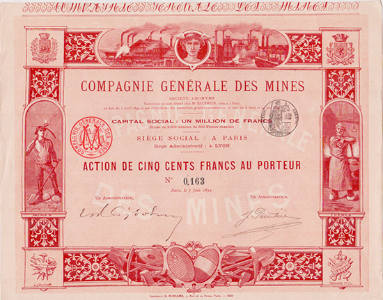 Compagnie Générale des Mines Société Anonyme