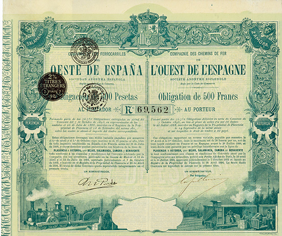 Compania de los Ferrocarriles del Oeste de Espana / Compagnie des Chemins de Fer de l'Ouest de l'Espagne