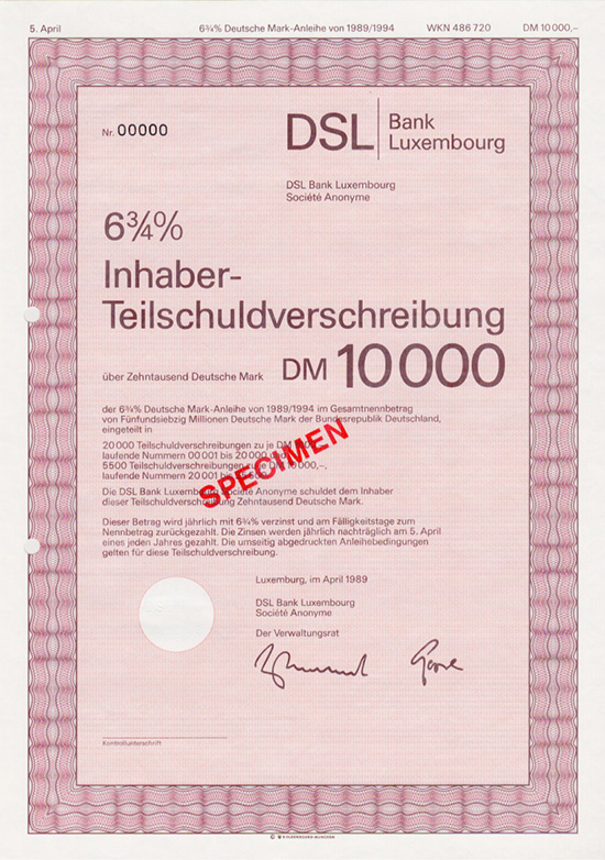 DSL Bank Luxembourg Société Anonyme