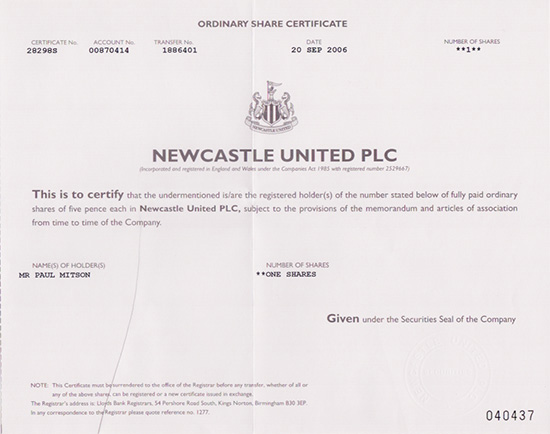 Newcastle United PLC
