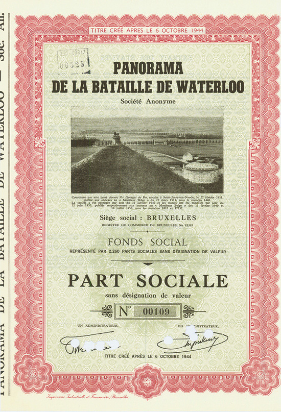 Panorama de la Bataille de Waterloo Société Anonyme