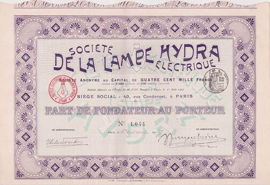 Société de la Lampe Hydra Électrique