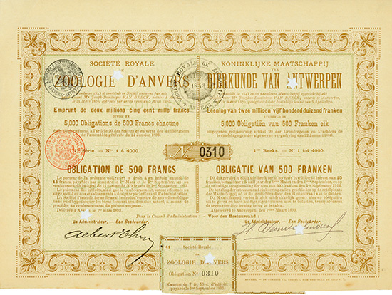 Société Royale de Zoologie d'Anvers (Koninklijke Maatschappij van Dierkunde van Antwerpen)