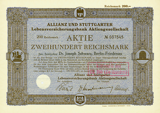 Allianz und Stuttgarter Lebensversicherungsbank AG