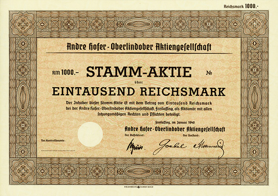 Andre Hofer-Oberlindober AG